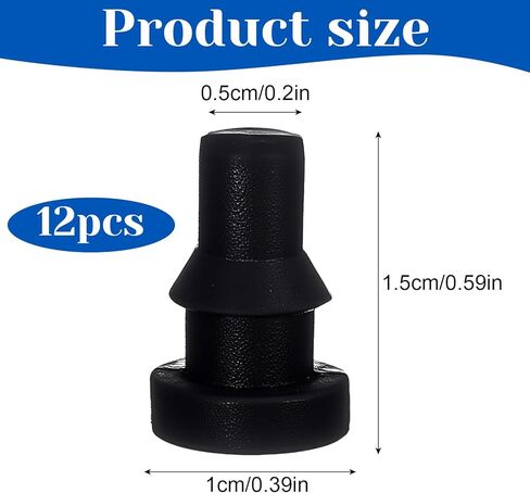 12Pcs Rubber Feet for Slow Cookers Replaceable Slow Cooker Legs Pot Insert Accessories Prevent Scratches Marks and Damages Rubber Push-in Bumper, Black in Saudi Arabia
