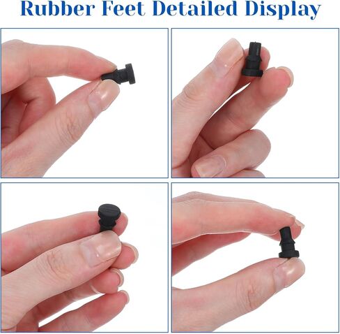 12Pcs Rubber Feet for Slow Cookers Replaceable Slow Cooker Legs Pot Insert Accessories Prevent Scratches Marks and Damages Rubber Push-in Bumper, Black in Saudi Arabia