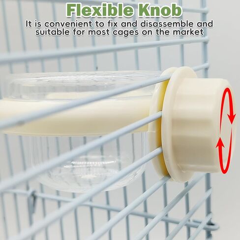 PINVNBY 4 PCS Birds Cage Feeders with Clamp, Transparency Feeding Dish Cups Easy to Install Bird Bowls Small-Sized Detachable Parakeet Feeder for Finches Lovebirds（Green） in Saudi Arabia