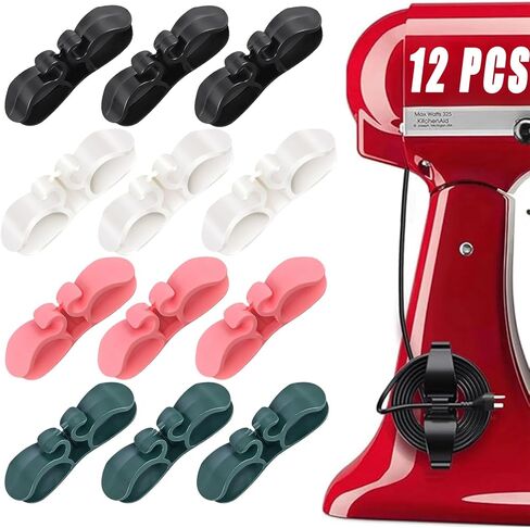 12 Pack Cord Organizer for Kitchen Appliances - Space-Saving Cable Holder for Mixer, Coffee Maker, Pressure Cooker (Upgraded Design) in Saudi Arabia