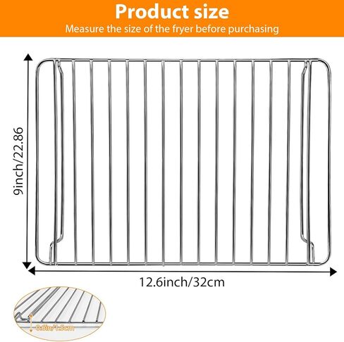 ملحقات فرن محمصة على سطح المنضدة لفرن هاملتون بيتش الحراري، 12.6×9 بوصة من الفولاذ المقاوم للصدأ بدرجة الطعام ملحقات فرن محمصة سلكية، آمنة للاستخدام في غسالة الأطباق in Kuwait