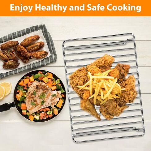 ملحقات فرن محمصة على سطح المنضدة لفرن هاملتون بيتش الحراري، 12.6×9 بوصة من الفولاذ المقاوم للصدأ بدرجة الطعام ملحقات فرن محمصة سلكية، آمنة للاستخدام في غسالة الأطباق in Kuwait