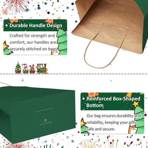 BagDream 100 قطعة 5.25 × 3.25 × 8 بوصة أكياس هدايا أكياس ورقية صغيرة مع مقابض كبيرة من ورق الكرافت البني للتسوق وحفلات الزفاف وأعياد الميلاد حقائب هدايا للحرف اليدوية in Kuwait