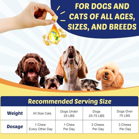 ZEBORA Salmon Oil for Dogs, Omega 3 Fish Oil for Dogs Skin and Coat with EPA & DHA, Zinc, Biotin, Quercetin, Vitamin C & E for Dog Allergy Relief, Hot Spot Treatment, Control Dog Shedding, 180 Chews in Kuwait
