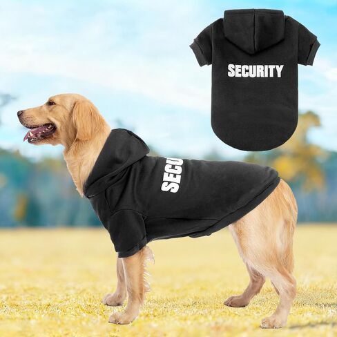 Dog Hoodie with Fleece Lining - Hooded Sweatshirt for Cold Weather Protection(Black S) in Saudi Arabia