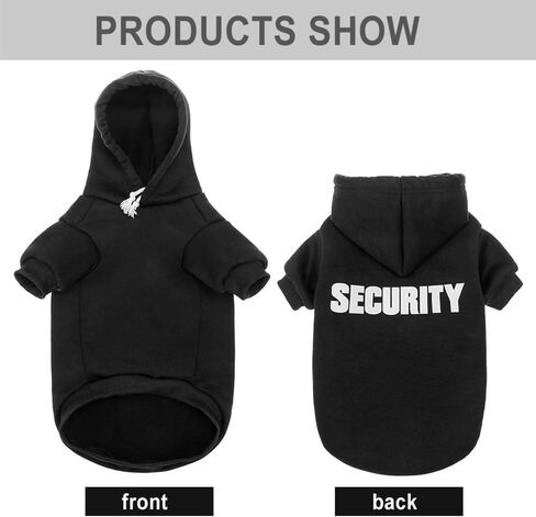 Dog Hoodie with Fleece Lining - Hooded Sweatshirt for Cold Weather Protection(Black S) in Saudi Arabia