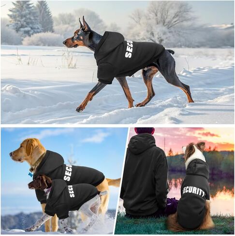 Dog Hoodie with Fleece Lining - Hooded Sweatshirt for Cold Weather Protection(Black S) in Saudi Arabia