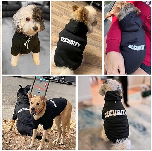 Dog Hoodie with Fleece Lining - Hooded Sweatshirt for Cold Weather Protection(Black S) in Saudi Arabia