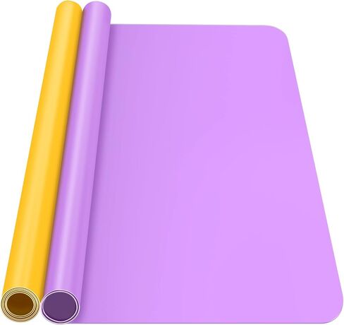 3 Pack Silicone Craft Mat, IKOCO 15.7"x 11.8" Silicone Mat Bulk Playdough Mat Nonslip and Nonstick Silicone Sheets for Crafts, Paint, Resin Casting Molds (Blue & Rose Red& Cyan) in Kuwait