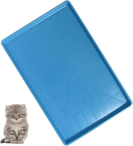 Pet Food Mat Waterproof Rubber for Replacement Tray Dog Crate Cages Crates Avoid Water or Spilling Out Dishwasher Safe Blue 22.8" LX16.3 WX1.2 H in Saudi Arabia