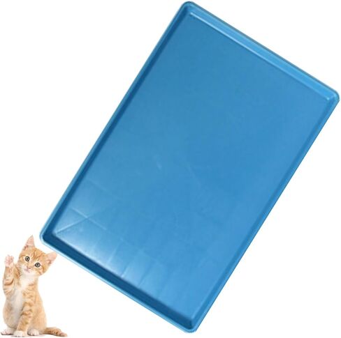 Pet Food Mat Waterproof Rubber for Replacement Tray Dog Crate Cages Crates Avoid Water or Spilling Out Dishwasher Safe Blue 26.4" LX19.3 WX1.2 H in Saudi Arabia