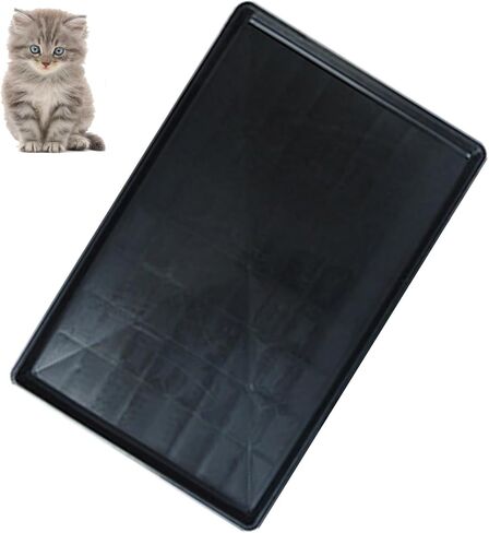 Pet Food Mat Waterproof Rubber for Replacement Tray Dog Crate Cages Crates Avoid Water or Spilling Out Dishwasher Safe Black 22.8" LX19.3 WX1.0 H in Saudi Arabia