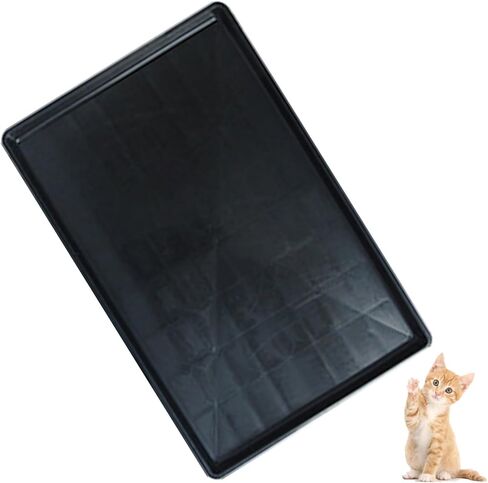 Pet Food Mat Waterproof Rubber for Replacement Tray Dog Crate Cages Crates Avoid Water or Spilling Out Dishwasher Safe Black 34.8" LX22.6 WX1.4 H in Saudi Arabia