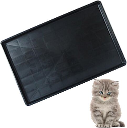 Pet Food Mat Waterproof Rubber for Replacement Tray Dog Crate Cages Crates Avoid Water or Spilling Out Dishwasher Safe Black 17.3" LX11.4 WX1.2 H in Saudi Arabia