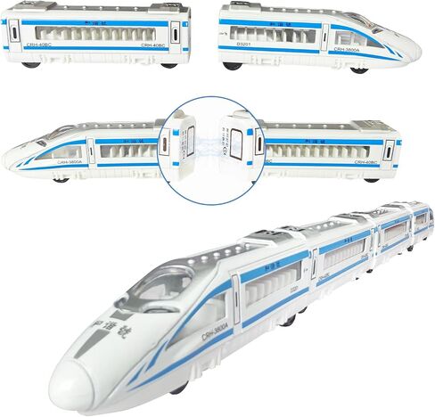 OTONOPI Toy Train Set Subway Bullet Train High Speed Locomotive Engine Die Cast Model Car for Kids Pack of 4 in Kuwait