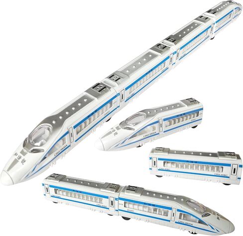 OTONOPI Toy Train Set Subway Bullet Train High Speed Locomotive Engine Die Cast Model Car for Kids Pack of 4 in Kuwait