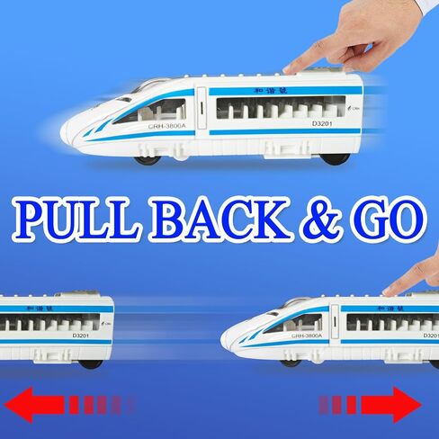 OTONOPI Toy Train Set Subway Bullet Train High Speed Locomotive Engine Die Cast Model Car for Kids Pack of 4 in Kuwait