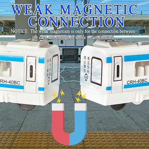 OTONOPI Toy Train Set Subway Bullet Train High Speed Locomotive Engine Die Cast Model Car for Kids Pack of 4 in Kuwait