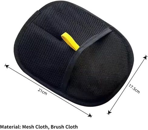 1PC Reusable Pet Hair Removal Gloves, Double-Sided Electrostatic Grooming Gloves for Cats Dogs, Furniture, Car Seat, Couch Fur Remover Tool​, Black in Saudi Arabia