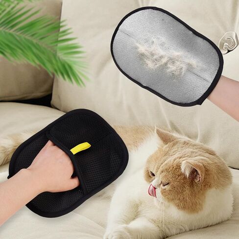 1 Piece Multifunctional Pet Hair Removal Brush Bidirectional Electrostatic Pets Cleaning Gloves for Cat Dog 24 * 17 * 0.5cm in Saudi Arabia