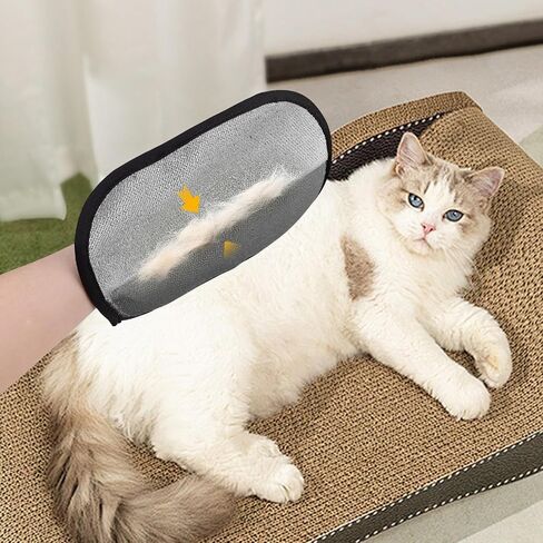 1 Piece Multifunctional Pet Hair Removal Brush Bidirectional Electrostatic Pets Cleaning Gloves for Cat Dog 24 * 17 * 0.5cm in Saudi Arabia