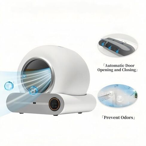 Automatic Cat Litter Box Large Capacity for Multiple Cats,Intelligent Self-Cleaning Cat Litter Box with APP Control, Self Cleaning Large Cat Toilet, Automatic Cleaning, One Click Sand Change in Saudi Arabia
