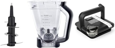 إبريق بديل سعة 72 أونصة متوافق مع خلاط نينجا BL770 BL780 BL660 BL740 - وعاء خلاط متوافق مع غطاء ومجموعة 6 شفرات - خالٍ من مادة BPA، ومتين، وآمن للاستخدام في غسالة الأطباق in Kuwait