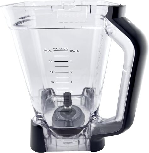 إبريق بديل سعة 72 أونصة متوافق مع خلاط نينجا BL770 BL780 BL660 BL740 - وعاء خلاط متوافق مع غطاء ومجموعة 6 شفرات - خالٍ من مادة BPA، ومتين، وآمن للاستخدام في غسالة الأطباق in Kuwait