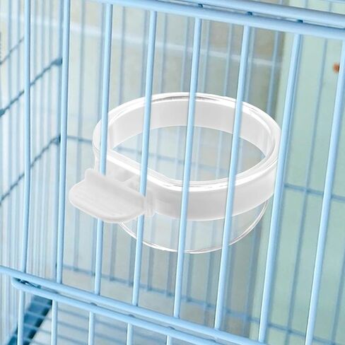 6 قطع من الوعاء الشفاف القابل للفصل من البلاستيك لتغذية الطيور، كوب ماء معلق للبذور، كوب طعام صغير للببغاء للطيور الببغاء، الكناري، الطيور الصغيرة in Kuwait