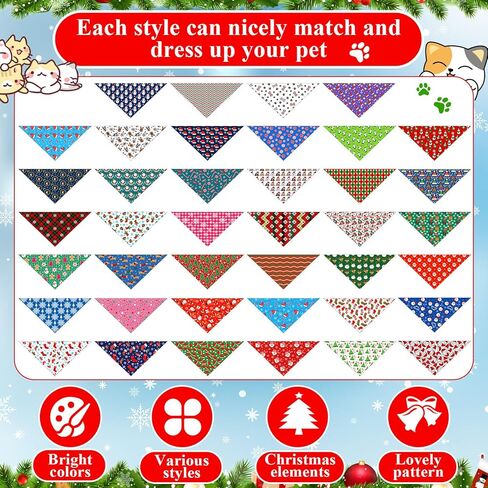 Sanwuta 120 pcs paw print dog bandanas bulk pet الأوشحة الأليفة قابلة للتعديل لينة لطيفة الكلب مثلث الوشاحات للكلاب الصغيرة المتوسطة القطط جرو كبير in Kuwait