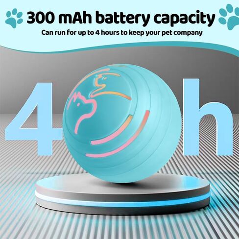 Smart Jumping Ball Dog Toy, Automatic Moving Pet Ball, Suitable for Toy Balls for Small Dogs and Cats(Blue) in Saudi Arabia