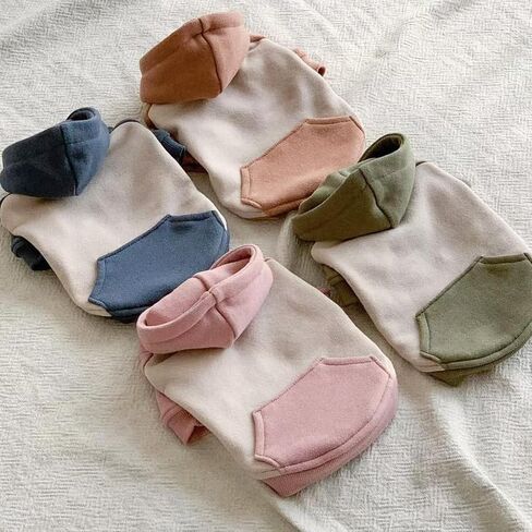 Winmany Small Dog Hoodie Pullover Sweatshirt for Dogs & Cats Lightweight Fall and Spring Pet Hoodie Sweater (Blue, Small) in Saudi Arabia
