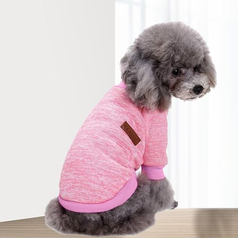 Small Dog Sweaters - Fleece Winter Apparel for Small Breed Pets(Gray M) in Saudi Arabia