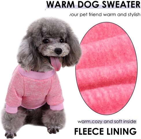 Small Dog Sweaters - Fleece Winter Apparel for Small Breed Pets(Gray M) in Saudi Arabia
