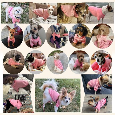 Small Dog Sweaters - Fleece Winter Apparel for Small Breed Pets(Gray M) in Saudi Arabia