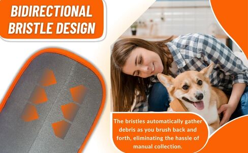2 PC RivOcen Pet Hair Removal Brush Gloves, Electrostatic Reusable Cat Dog Hair Remover Grooming Glove Tool. Reusable Magic Brush Pet Hair Remover Tool for Carpet, Couch,Car Seat, Laundry. in Saudi Arabia