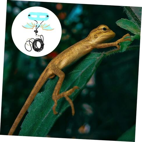 5Pcs Adjustable Lizard Harness Leash with Wings Reptile Walking Gear for Small Pets Comfortable and Skin-Friendly Outdoor Training Accessory for Geckos and Bearded Dragons in Saudi Arabia