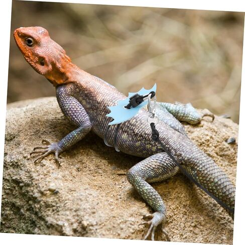 Adjustable Reptile Leash Harness for Lizards Lightweight Gecko Walking Strap Outdoor Use Portable and Comfortable Small Pet Harness for Safe Travel in Saudi Arabia
