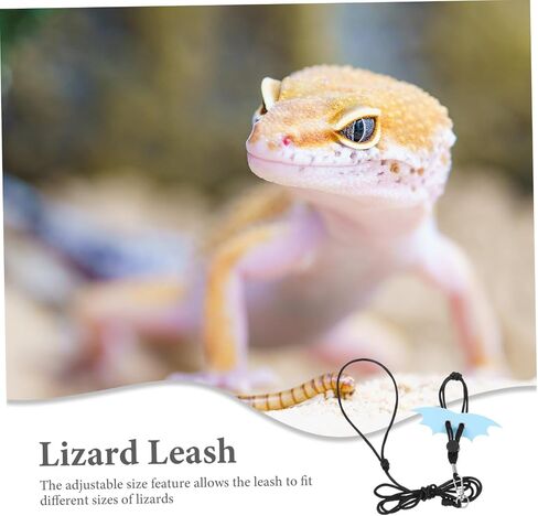 Adjustable Reptile Leash Harness for Lizards Lightweight Gecko Walking Strap Outdoor Use Portable and Comfortable Small Pet Harness for Safe Travel in Saudi Arabia