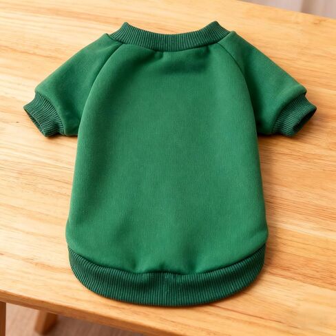 Green Pet Sweater for Small Dogs and Cats, Soft Knit Pullover Without Hood, Warm Seasonal Wear for Compact Animal Companions in Saudi Arabia