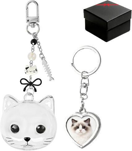 مجموعة واحدة من سلسلة مفاتيح لتخزين شعر القطط وإطار للصور، وسلسلة مفاتيح من فراء الحيوانات الأليفة، وحلية الذاكرة، وتذكار تذكاري لشعر الحيوانات الأليفة، هدية لمحبي القطط (نمط محبب) in Kuwait
