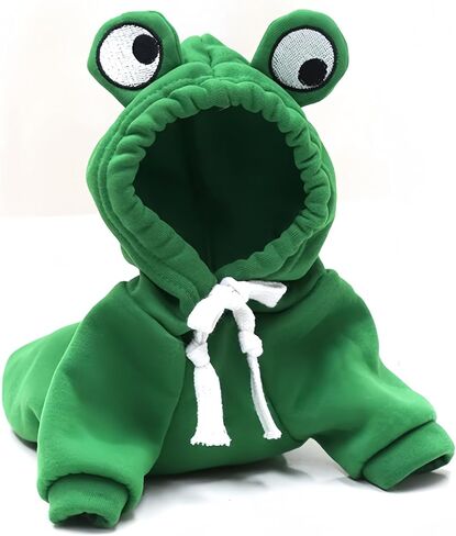 1pc Cute Fruit Design Dog Hoodie - Winter Warm Fleece Pet Clothes for Dogs, 2XL Green in Saudi Arabia