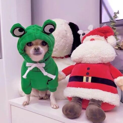 1pc Cute Fruit Design Dog Hoodie - Winter Warm Fleece Pet Clothes for Dogs, 2XL Green in Saudi Arabia