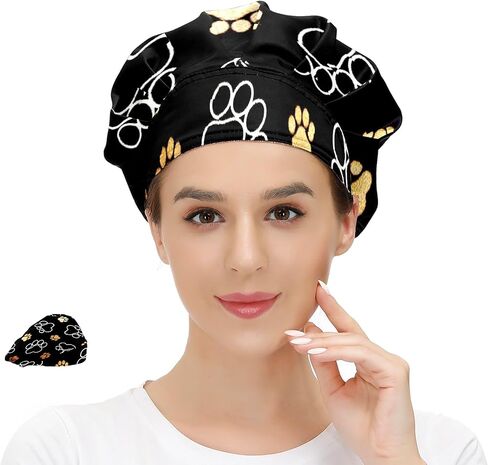 Women's Working Cap Fish Animal Adjustable Working Hats with Sweatband and Elastic Toggle Head Cover in Saudi Arabia