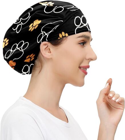 Women's Working Cap Fish Animal Adjustable Working Hats with Sweatband and Elastic Toggle Head Cover in Saudi Arabia