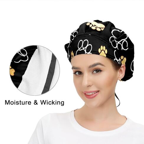 Women's Working Cap Fish Animal Adjustable Working Hats with Sweatband and Elastic Toggle Head Cover in Saudi Arabia