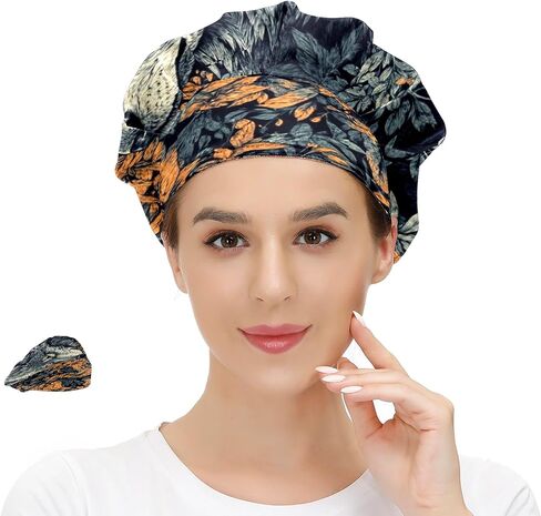 Women's Working Cap Fish Animal Adjustable Working Hats with Sweatband and Elastic Toggle Head Cover in Saudi Arabia