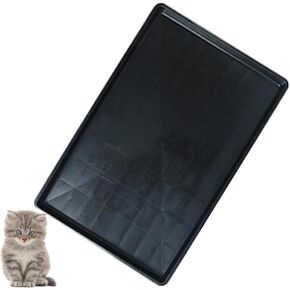 Pet Food Mat Waterproof Rubber for Replacement Tray Dog Crate Cages Crates Avoid Water or Spilling Out Dishwasher Safe Black 28.7" LX17.7 WX1.2 H in Saudi Arabia