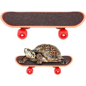 لوح تزلج صغير على شكل سلحفاة للحيوانات الأليفة الصغيرة - لعبة لوح تزلج على شكل سلحفاة ممتعة للزواحف والتنين الملتحي والببغاوات وغيرها من الحيوانات الصغيرة - لوح تزلج صغير لطيف وآمن للسلاحف والسحالي (صغير) (أسود) in Kuwait