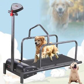 Pet Treadmill, Dog Treadmill for Small Dogs, with LCD Display and Control Adjustable Speed for Pet Exercise, Pet Running Machine with a Safety Fence, Capacity of 80kg in Saudi Arabia